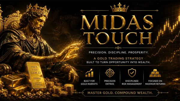 PipJuice promotional cover image for the Midas Touch gold trading indicator