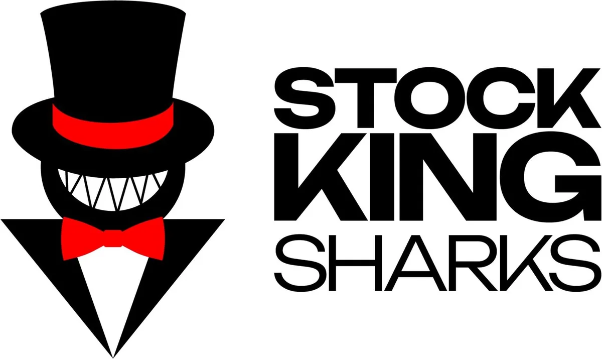 Promotional cover image for Stock King Sharks showing multi-market trading alerts