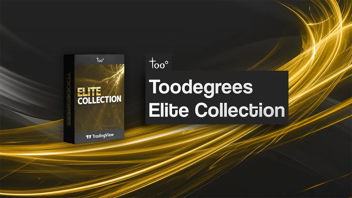 Promotional cover image for the Toodegrees Elite Collection, a bundle of ICT-based TradingView indicators.